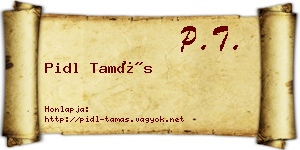 Pidl Tamás névjegykártya