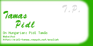 tamas pidl business card
